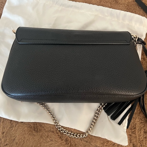 Gucci Soho Black Crossbody Bag with Chain Strap and Tassel - Picture 8 of 9